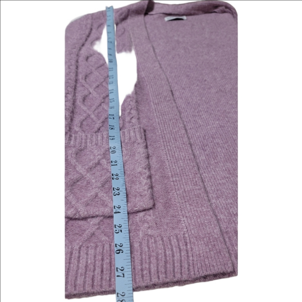 Croft & Barrow Lavendar Purple Cable Knit Open Cardigan XXL - Picture 8 of 8